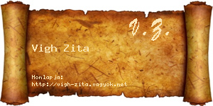Vigh Zita névjegykártya